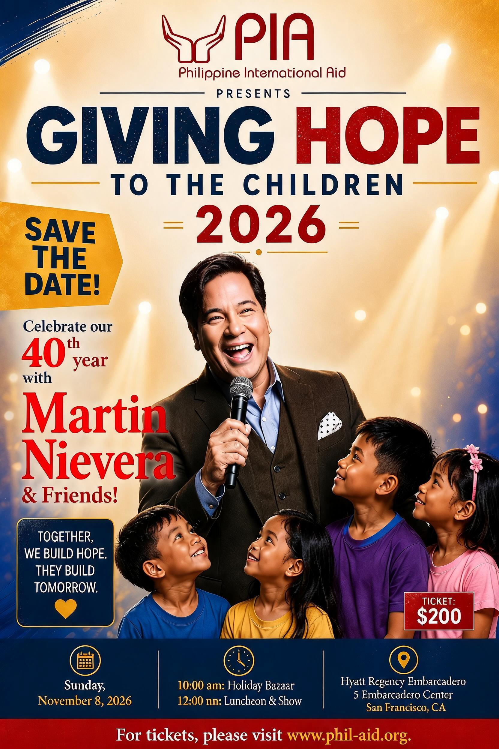 Giving Hope to the Children 2026 gala flyer